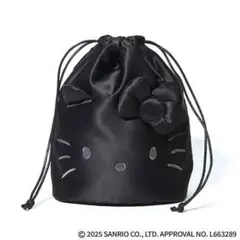 オトナミューズ　１月号増刊付録　ハローキティ フェイス巾着ポーチ