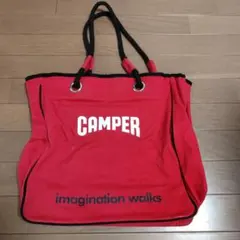 CAMPER レッド トートバッグ