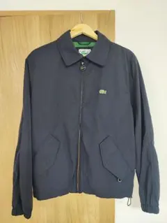 ラコステ　ブルゾン　スイングトップ　ブラウン　千鳥格子柄　美品 ラコステブルゾンスイングトップブラウン千鳥格子柄美品