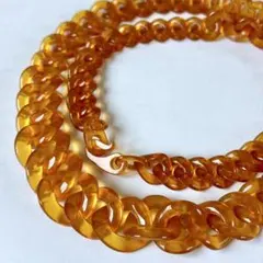 美品 本鼈甲 白甲 厚手 喜平 セミロング グラデーションネックレス 