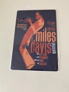 Miles Davis マイルス・デイヴィス ブリキ看板 インテリア