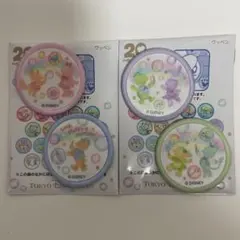 ダッフィーアンドフレンズ　カラフルハピネス　ワッペン　4種類