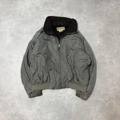 Columbia古着ウォームアップジャケット刺繍ロゴフルジップカーキC13