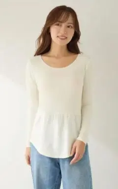 チュチュアンナ[まるで毛布！のような暖かさ・薄手]綿100%ラウンドヘム長袖