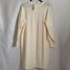 earth music&ecology アイボリー ニットワンピース F