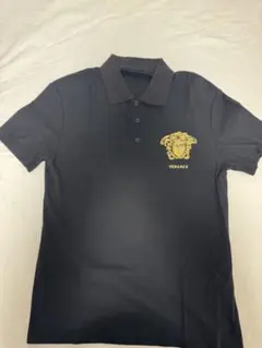 VERSACE 黒 ポロシャツ メデューサ刺繍のサムネイル