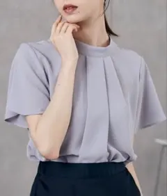 RANAN [UVカット/抗菌防臭/防しわ]タックデザインフリルブラウスのサムネイル