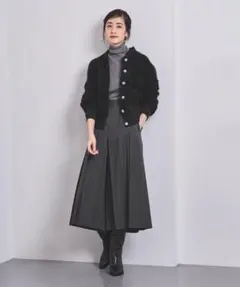 UNITED ARROWSカーディガン ツイード ビジュー ニットブルゾン