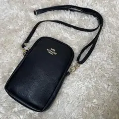 極美品✨　COACH レザー スマホショルダー ミニショルダー 黒