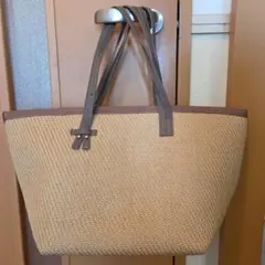 H.V.F.N　トートバッグ 茶系　ジュート　カゴのサムネイル