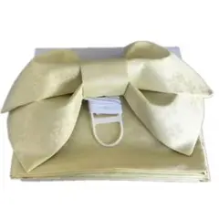 淡い黄色のリボン型付け帯フリーサイズ140cm