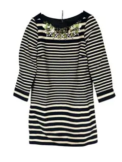 J.CREW ストライプ 五分袖チュニック