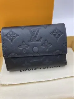 【美品】LOUIS VUITTON ヴィクター ウォレット 三つ折財布 ノワール