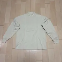 ユニクロ ブラッシュドモックネックTシャツ Mサイズ ベージュ