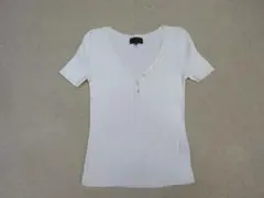 UNTITLED アンタイトル Vネック 半袖ニット 半袖サマーセーター 日本製