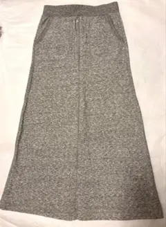 UNIQLO スウェットロングスカート S グレー ウエストゴム