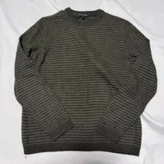 BANANA REPUBLIC ボーダー　ニット　カーキ