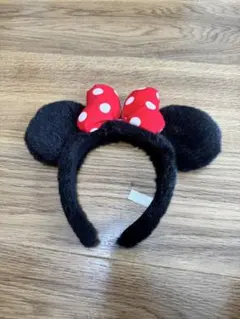 ミニーマウス カチューシャ(もこもこ水玉)