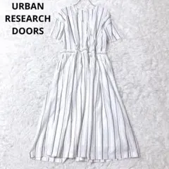 アーバンリサーチドアーズ　半袖ワンピース　ロング丈　ストライプ　Ｖネック