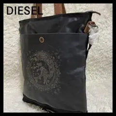 未使用品　ディーゼル　トート　ショルダー　2way　スカル ペイズリー　ブラック