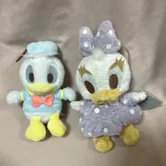 ドナルド　デイジー　ぬいぐるみ　パステル　ディズニー