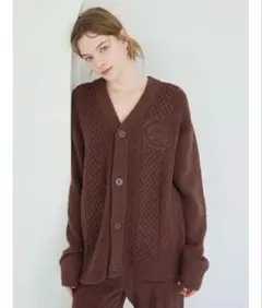 ジェラートピケ　アランカーディガン