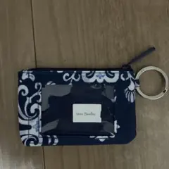 値下げ　Vera Bradley 花柄パスケース ネイビー