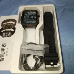 スマートウォッチ 本体 ブラック LAXASFIT Q11 Plus