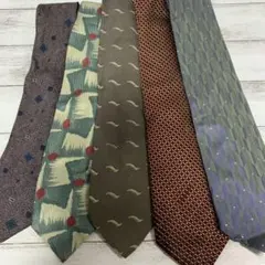 高級ブランド含む　ネクタイ5本セット　シルク100%のみ