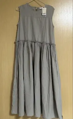 【新品タグ付】studio CLIP コットンリネンワンピース ブラウン M