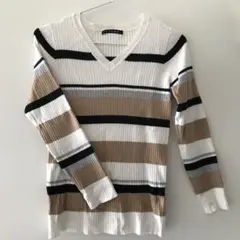 イング　リブニット　ボーダー　Mサイズ