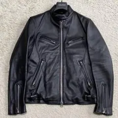 【美品】ジャックローズ ラムレザー ライダース ブラック Lサイズ 羊革