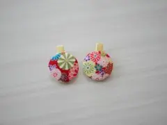 ☆匿名配送☆ 和柄　ヘアクリップ　2個セット