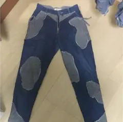 ヴィンテージ イッセイスポーツ デニム パッチワーク  再構築パンツ
