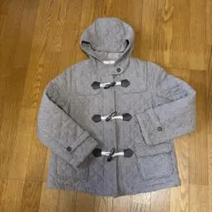 グレー ダッフルコート フード付き