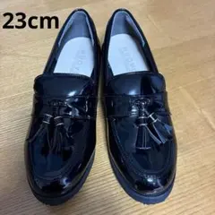 NUOVO ホーキンス　ブラック　エナメルタッセルローファーS
