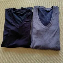 UNIQLO HEATTECH EXTRA WARM 長袖 Vネック M 2枚のサムネイル