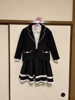 入学式　卒園式　女の子フォーマル3点〜セット、120cm、白いシャツ 130cm