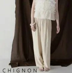 【CHIGNON】シニヨン タックイージーパンツ