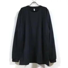 新品 ビッグ ドライ 長袖 Tシャツ 無地 メンズ ブラック LLのサムネイル