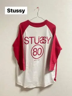 005【希少XLサイズ】ステューシー♤ビッグロゴ　ラグランTシャツ　即完売モデル 005【希少XLサイズ】ステューシー♤ビッグロゴ ラグランTシャツ