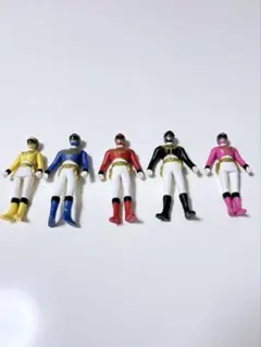 天装戦隊ゴセイジャー ソフビフィギュア 5体セット 約10cm バンダイ 当時物
