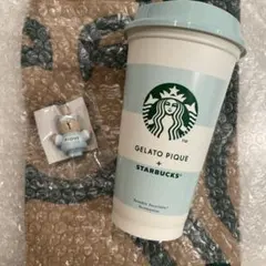 スターバックス ジェラートピケ リユーザブルカップ　ベア付き　タンブラー