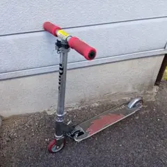 JD BUG キックボード シルバー/レッド 折りたたみ 長さ調整可