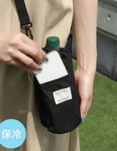 スリコ　スマホも入る♪ボトルホルダー 保冷機能付き ブラックのサムネイル