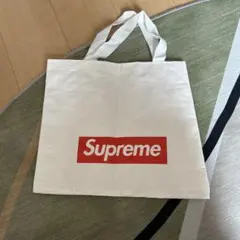 Supreme ホワイト ショッピングバッグ