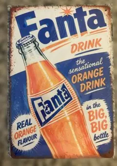 ★FANTA（ファンタ）レトロ看板/メタルサイン