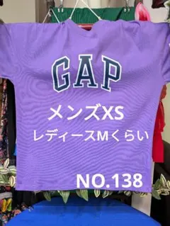 GAP ロゴ Tシャツ パープル XS NO.138