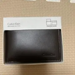 カルバンクライン　財布　二つ折り　ブラウン