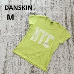 ダンスキン 半袖Tシャツ M ライムイエロー レース NYC スポーツウェア